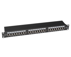 24 Port Cat6 Shielded Patch Panel